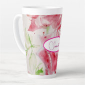 Rote Rose Rose Blume Muster Papier Party-Platte Milchtasse (Linke Ecke)