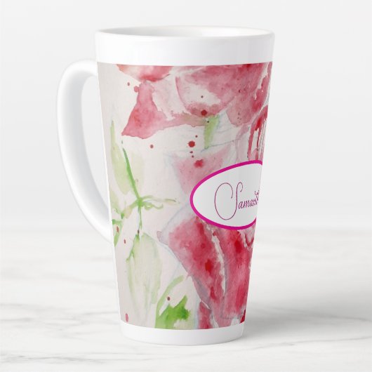 Rote Rose Rose Blume Muster Papier Party-Platte Milchtasse (Linke Ecke)
