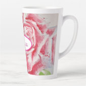 Rote Rose Rose Blume Muster Papier Party-Platte Milchtasse (Rechts)