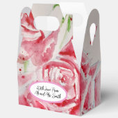 Rote Rose Rose Blume Muster Wasserfarbenhochzeit Geschenkschachtel (Offen)
