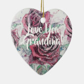 Rote Rose Rose Blumenbeete Liebe Keramik Ornament (Rechts)