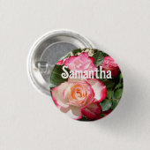 Rote Rose Rose Blumengebirge Foto Frauen Geburtsta Button (Vorne & Hinten)