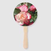 Rote Rose Rose Blumengebirge Foto Frauen Geburtsta Fächer (Rückseite)