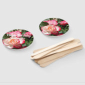 Rote Rose Rose Blumengebirge Foto Frauen Geburtsta Fächer (Non-assembled)