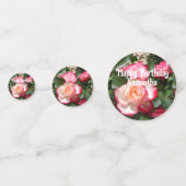 Rote Rose Rose Blumengebirge Foto Frauen Geburtsta Konfetti (Rückseiten)