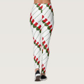 Rote Rose Rose Valentinstag Blume Leggings (Rückseite)