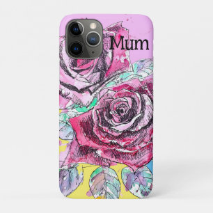 Rote Rose Rosen Aquarell Blumen Blüten Case-Mate iPhone Hülle