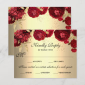 Rote Rose Rote Blume Auswahl RSVP Karte (Vorne/Hinten)