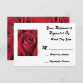 Rote Rose-RSVP-Karte RSVP Karte (Vorne/Hinten)