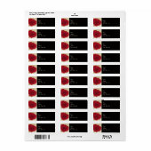 Rote Rose-Rücksendeadresse (Vorne)