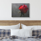 Rote Rose, Rumi Zitat, 14" x 11" - KLEIN Leinwanddruck (Insitu (Schlafzimmer))