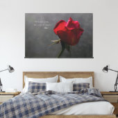 Rote Rose, Rumi Zitat, ~ 60" x 40" - EXTRA LARGE Leinwanddruck (Insitu (Schlafzimmer))