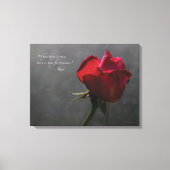 Rote Rose, Rumi zitiert, 24" x 18" - MEDIUM Leinwanddruck (Vorderseite)