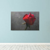 Rote Rose, Rumi zitiert, 36" x 24" - GROSS Leinwanddruck (Insitu (Holzboden))