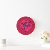 Rote Rose Runde Wanduhr (Zuhause)