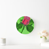 Rote Rose Runde Wanduhr (Zuhause)