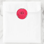 Rote Rose Runder Aufkleber (Tasche)