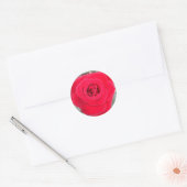 Rote Rose Runder Aufkleber (Umschlag)