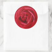 Rote Rose Runder Aufkleber (Tasche)