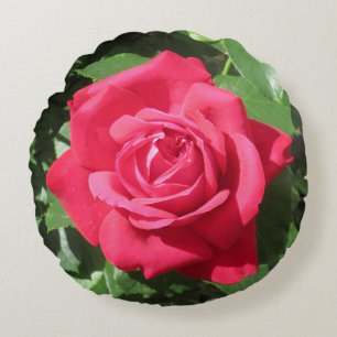 Rote Rose Rundkissen Rundes Kissen