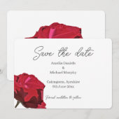 Rote Rose Save The Date (Vorne/Hinten)