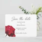Rote Rose Save The Date (Stehend Vorderseite)