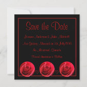 Rote Rose Save the Date Einladung (Vorderseite)