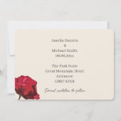 Rote Rose Save the Date Karte (Rückseite)