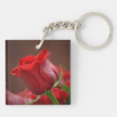 Rote Rose Schlüsselanhänger (Rückseite)