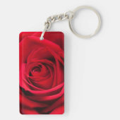 Rote Rose Schlüsselanhänger (Rückseite)