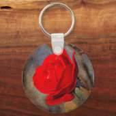 Rote Rose Schlüsselanhänger (Vorderseite)