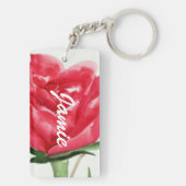 Rote Rose Schlüsselanhänger (Rückseite)