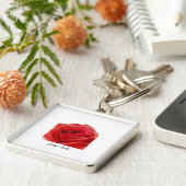 Rote Rose Schlüsselanhänger (Seite)