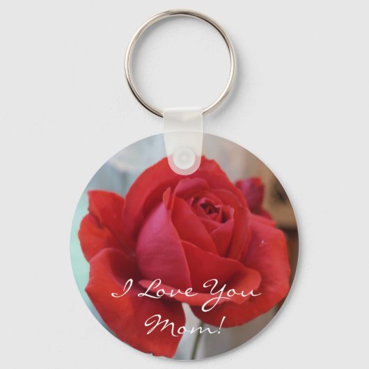 Rote Rose Schlüsselanhänger (Vorderseite)