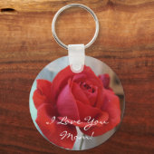 Rote Rose Schlüsselanhänger (Vorderseite)