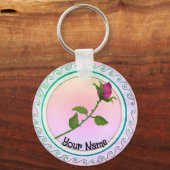 Rote Rose Schlüsselanhänger (Vorderseite)