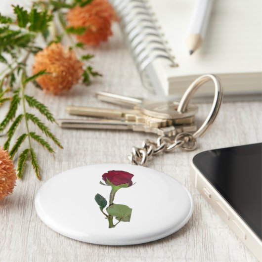 Rote Rose Schlüsselanhänger (Seite)