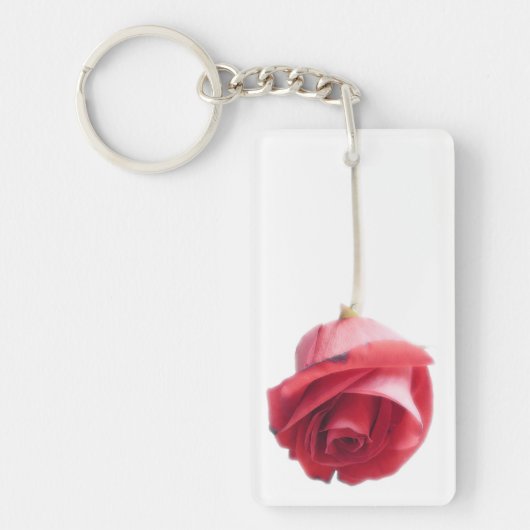 Rote Rose Schlüsselanhänger (Vorderseite)
