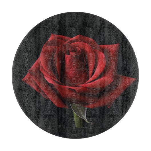 Rote Rose Schneidebrett (Vorderseite)