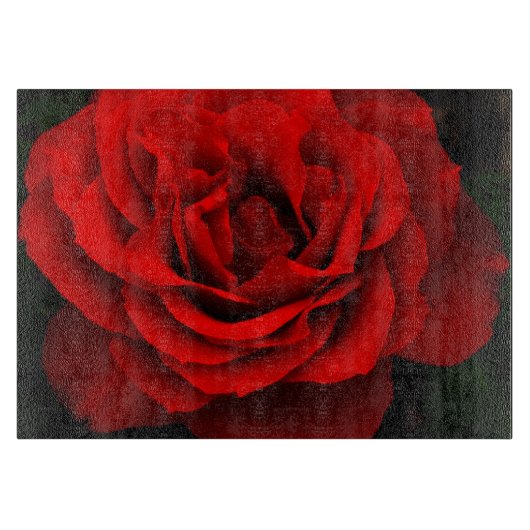 Rote Rose Schneidebrett (Vorderseite)
