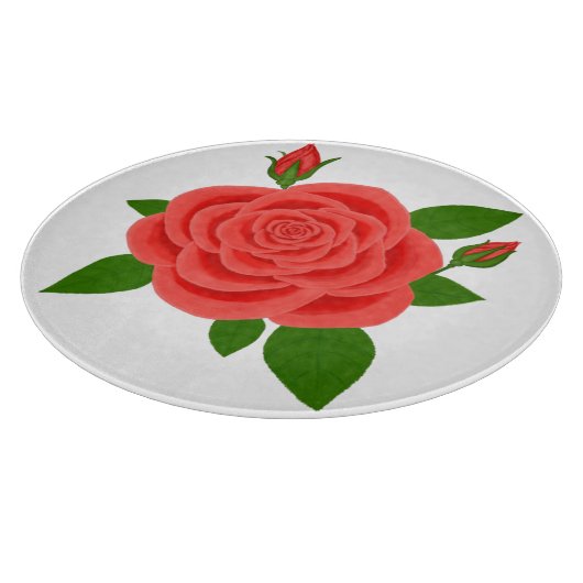 Rote Rose Schneidebrett (Ecke)