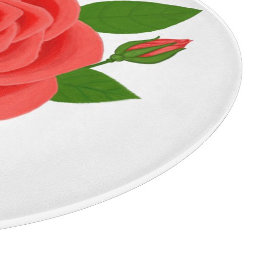 Rote Rose Schneidebrett (Ecke)