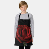 Rote Rose Schürze (Getragen)