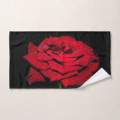 Rote Rose - Schwarz Handtuch (Handtuch)