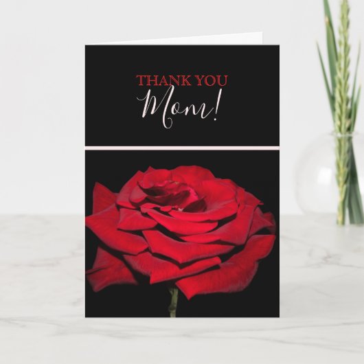 Rote Rose - Schwarz Karte (Vorderseite)