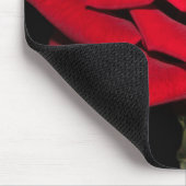Rote Rose - Schwarz Mousepad (Ecke)