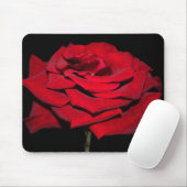 Rote Rose - Schwarz Mousepad (Mit Mouse)
