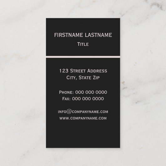 Rote Rose - Schwarz Visitenkarte (Rückseite)