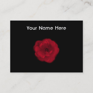 Rote Rose. Schwarzer Hintergrund Visitenkarte