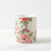 ROTE ROSE SEAMLESS PATTER MIT BLUE BELLSpattern,f Kaffeetasse (Mittel)